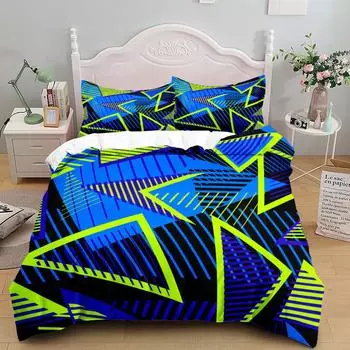 Fashion Triangles Pioneer Bedding Set Small Single Twin Double Queen King Cal King Size Bed Linen Set 135cmx200cm