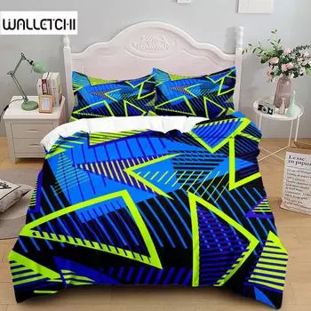 Fashion Triangles Pioneer Bedding Set Small Single Twin Double Queen King Cal King Size Bed Linen Set EU single(135x200cm)