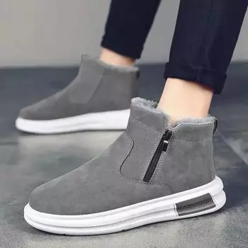 Fashion Warm Man Shoes Platform Winter With Fur Boots for Men Offer Hot Selling New Cheap Size 45 44 Low Price High Quality Comfortable 39