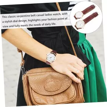 Fashion Watch Rhinestone Decoration Lightly Embossed Leather Strap Ladies Watch Suitable Gifts for Women