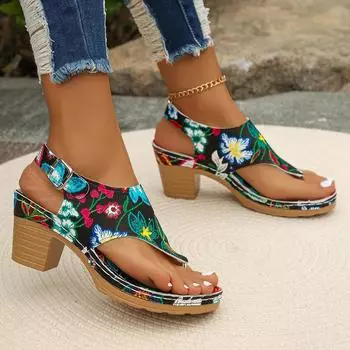 Fashion Wedges Sandals Summer Flip Flops for Women 2024 New Chunky Platfrom Clip Toe Sandals Shoes Woman Beach Casual Pumps Plus Size 43 36 белый