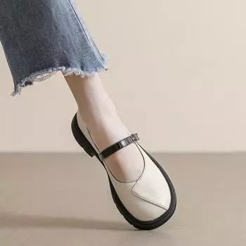 Fashion Woman Flats Moccasins Round Toe Normal Leather Casual Shoes for Women Loafers Non Slip on Sale Wholesale Shoe 2024 Summer Spring 35
