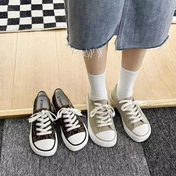 Fashion Women Canvas Shoes Women Fashion Summer Casual Sneakers Student Casual Shoes High Top Woman Vulcanize Shoes 35 красный