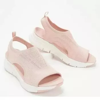 fashion Women Summer Shoes Mesh Fish Platform Sandals Women s Open Toe Wedge Sandals Ladies Light Casual Shoes Zapatillas Muje 35-43 35 чёрный