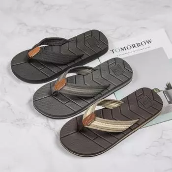 Fashion WOTTE Summer Slippers Men Drainage Non-Slip Flip Flops Men Beach Slides Shoes Outdoor Comfort chanclas hombre Big Size 40-50 7 серый