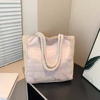 Fashionable One-shoulder Cross-span Bag New Commuter Bag Beautiful Summer Texture Simple Large Capacity Tote Commuter Bag