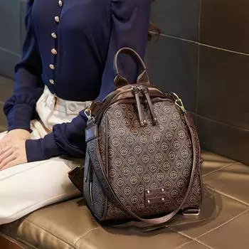 Fashionable Printed Large-capacity Backpack, Ladies Crossbody Backpack, Versatile Travel Schoolbag, Women s Bag