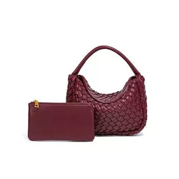 Fashionable Woven Lunch Box, Dumpling Bag, Casual and Versatile, Single-shoulder Crossbody Bag, Mother and Child Bag, Hand-held Ingots Bag for Girls