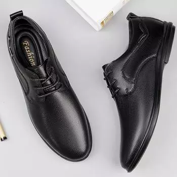 FashionClassic мужские кроссовки Elegantes мужские повседневные туфли дышащие мужские деловые туфли из натуральной кожи Оксфордская обувь мужское формальное платье 38 чёрный