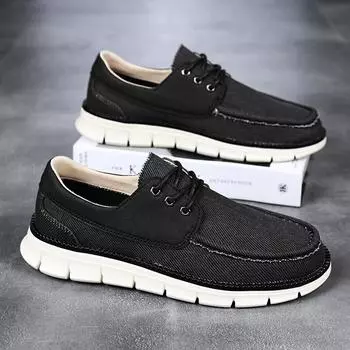 FashionHandmade Men Shoe New Arrival Men Classic Sneakers All-match Men Breathable Casual Shoes Luxury Brand Male Lace-Up Outdoor Flats 39 бежевый