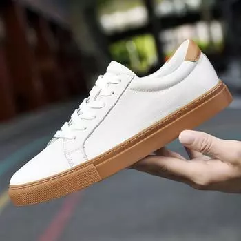 FashionHigh Quality Men s Sneakers Genuine Leather Casual Sports Shoes Luxury Brand Male Vulcanize Shoes Breathable Skateboard Footwear 36 чёрный