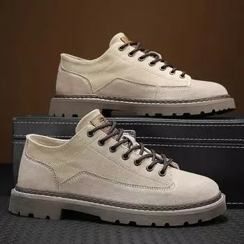 FashionLuxury 2024 Мужская повседневная кожаная обувь Новые повседневные брендовые дизайнерские простые ботинки на плоской подошве Удобные мужские модные оксфорды Рабочая обувь 39 бежевый