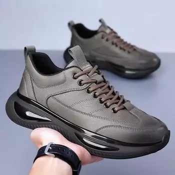 FashionMale Удобная повседневная обувь для отдыха на открытом воздухе 2024 Модные мужские кроссовки на шнуровке Универсальные классические мужские туфли для вождения Брендовая походная обувь 38