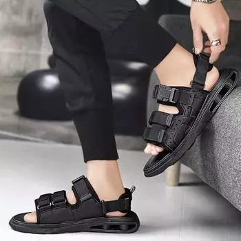 Сандалии FashionMan Casual с платформой, нескользящие, повседневные, обувь для мужчин, летняя распродажа, купить дорогие, новое поступление, V, стильный, 39, ПВХ 39