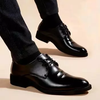 FashionMen s Formal Shoes Black Pointed Toe Social Shoe Male High Quality Fashion Cheap Liquidation Luxury Designer Leather Casual 39 38