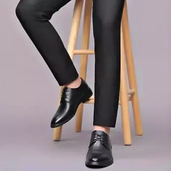 FashionMen s Formal Shoes Spring Autumn Pointed Toe Social Shoe Male Brown Black Casual Business Low Price Legitimate Leather Official 38