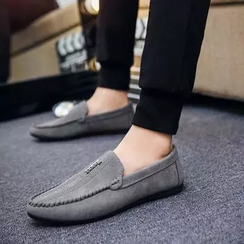 FashionMen s Leather Shoes Flat Non Slip and Waterproof Male Casual Shoe Round Toe Designer Comfortable Fashion 2024 New In Slip-on Pu 39