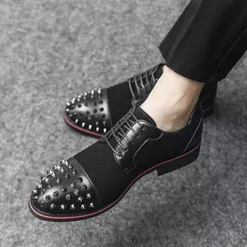 FashionNew Деловая обувь Мужская брендовая дизайнерская официальная кожаная обувь Мужские мокасины Британские оксфорды Мужская свадебная вечерняя индивидуальная обувь 38 чёрный