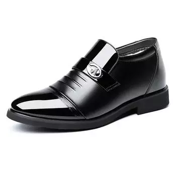 FashionNew кожаные бархатные деловые мужские туфли, дизайнерские свадебные туфли на мягкой подошве для мужчин, модные зимние теплые туфли с острым носком для мужчин 38