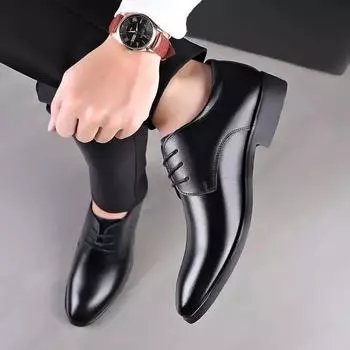 FashionOffice Pointed Toe Men s Formal Shoes Spring Autumn Social Shoe Male Footwear Casual Business Suit Low Price Leather 2024 Style 38