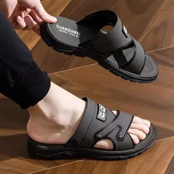 FashionPlastic Rubber Open Toe Shoes for Men Daily Use Breathable Adult V New Summer Low Price Japanese Comfortable Casual Man Sandals 39