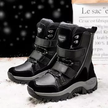 Fashionplush Women Boots Ladies Chunky Heel Platform Round Toe Shoes warm Ankle Women Boots Casual Lace Up cotton Boots women 36 бежевый