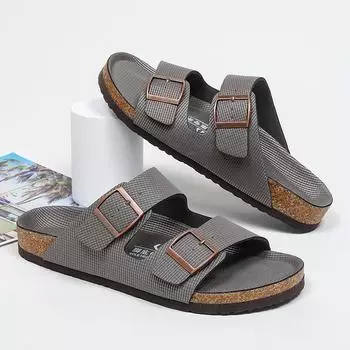 FashionSandals for Men Summer Leisure Beach Shoes for Men Korean Version Soft Sole Outwear Men s Sandals Big Size 35-46 Couple Shoes 35 чёрный