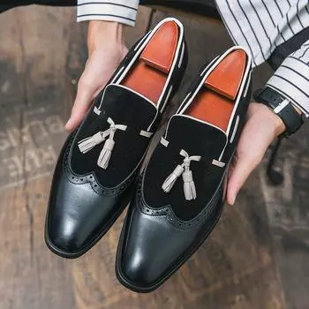 FashionTassels Повседневная обувь Модные дизайнерские замшевые кожаные мужские мокасины Дышащие мужские нескользящие мокасины для вождения Мокасины Размер 48 38 бежевый