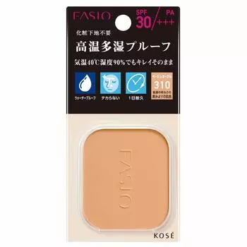 FASIO Powerful Stay UV Foundation Refill 310 Beige Ochre Normal Brightness Yellowish Skin Color Refill 10g
