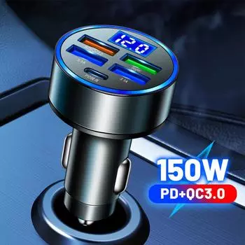 Fast Charging Car Adapter 4 USB Port Car Charger Over Current Protection Over Temperature Protection Over Voltage Protection CHINA