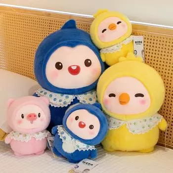 Fat Roll Family Doll Милая плюшевая игрушка Пингвин Монстр Зарядка Кукла Машина Кукла Мультфильм Ins Girl Милая 23cm