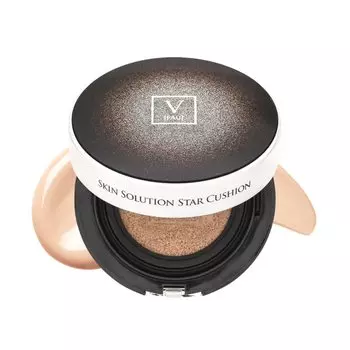 FAU Skin Solution Star Cushion Foundation Sensitive Skin Skin Elasticity Shine Coverage Moisturizing Moisture Product 15g Refill 15g SPF50+/PA+++