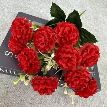 Faux Basket Flower With Prosperity Theme For Event Wedding And Decor Home Bright Red