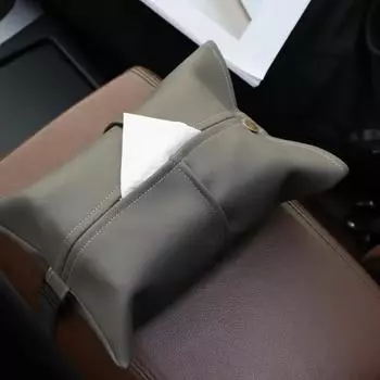 Faux Leather Car Tissue Box High-grade Tissue Storage Case Durable Car Armrest Tissue Pouch Home