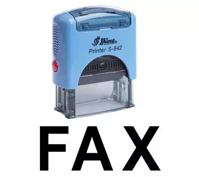 FAX Self Inking Rubber Stamp Custom Shiny Office Стационарный штамп Impression Area 14 mm x 38 mm чёрный