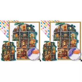 FE# 5D DIY Full Round Drill Partial AB Diamond Painting Hosue Kit Art Decor 45x5