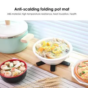 FE# Foldable Trivet Mat Non-Slip Expandable Trivet Heat Resistant Insulated Plac