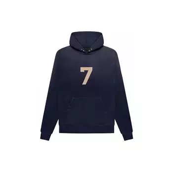 Fear Of God 7 Винтаж Толстовка с логотипом Толстовка с длинными рукавами Осенний сезон Мужские топы Темно-синий FG50075FLC XS