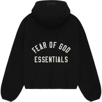 Fear of God Essentials Brushed Hooded Bomber Jacket Black Женская верхняя одежда 202HO245400FW L