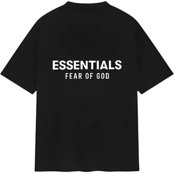 Fear of God Essentials Classic Fit T-Shirt Jet Black Men Tops 125AS254190F S