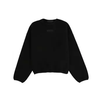 Fear of God Essentials Crewneck Sweater Jet Black Men Tops 192SP244704F XS