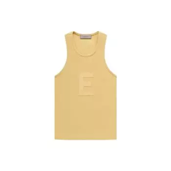 Fear of God Essentials Drop 2 SS23 Vintage Label Приталенный удобный повседневный трикотажный топ-майка для женщин Goose-Yellow FOG-SS23-234 XS