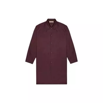 Fear Of God Essentials Drop 2 SS23 Series Plum Long Coat Solid Color Button Long American Heavyweight Trench Coat Unisex coats FOG-SS23-349 S