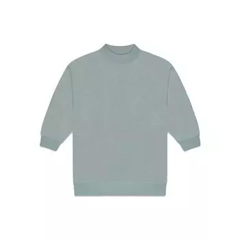 Fear of God Essentials Drop 2 SS23 махровая ткань 3/4 воротник-стойка толстовка женская топы Sycamore Mist-Blue FOG-SS23-350 S
