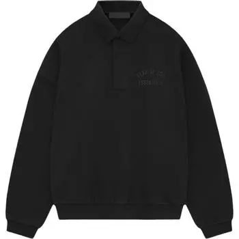 Fear of God Essentials Fleece Polo Black Men Tops 192BT244390F XS