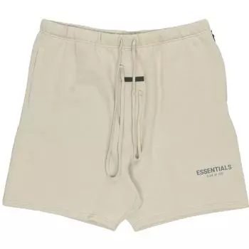 Fear of God Essentials Флисовые повседневные шорты со средней талией Мужские брюки Бежевые FOG-FW21-120 XXS