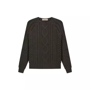 Fear of God Essentials FW22 Свитер вязанной вязки Топы унисекс Угольно-черный FOG-FW22-177