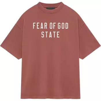Fear of God Essentials Heavy Crewneck Tee Crimson Мужские топы Красный 125BT242006F XS