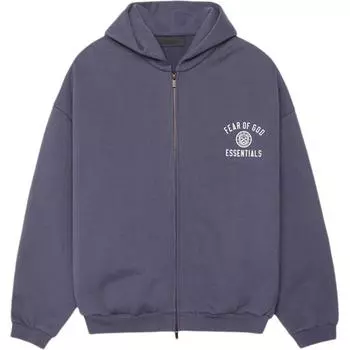 Fear of God Essentials Heavy Fleece Full Zip Hoodie Marine Blue Men Tops 192HO246244F XL