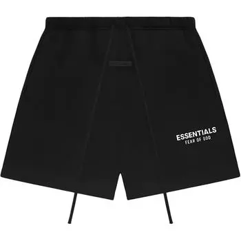 Fear of God Essentials Классические шорты-свитшоты, цвет угольно-черный, мужские, 160AS252000F XS